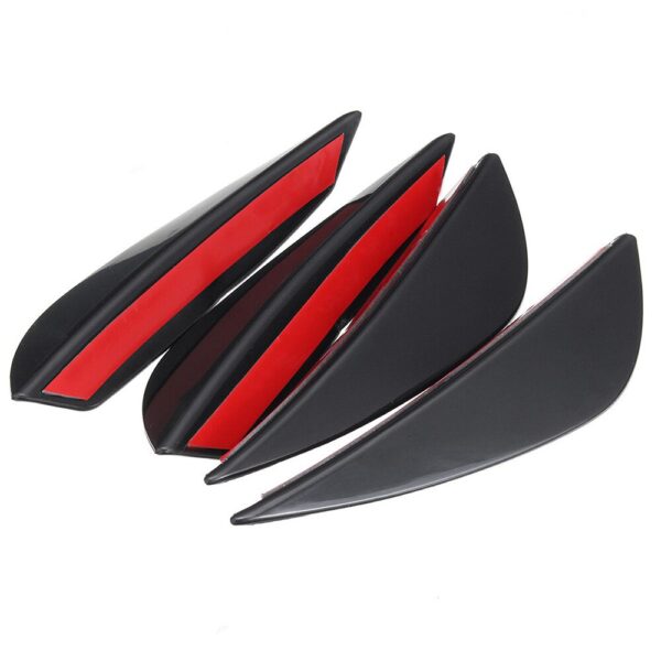 Set 4 buc. aripioare ornamentale bara tuning, culoare neagra - imagine 3